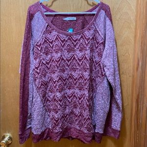 Maurice’s brand long sleeve magenta colored top - BRAND NEW WITH TAGS